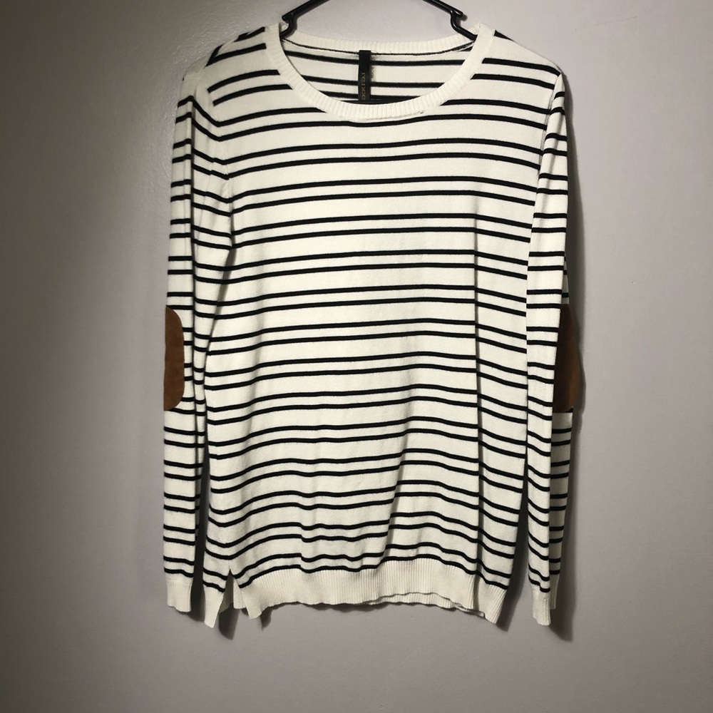 renee c. | Black and White Striped Shirt
